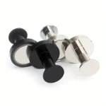 Crochets magnétiques – Pack rond en métal robuste en néodyme pour suspendre des sacs et des vêtements d&rsquo;extérieur, un poussoir circulaire puissant