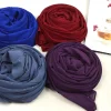 foulard hijab en mousseline de soie pour femme, châle bronzant, musulman, solide, pour document, pour la tête, voile, 180x75cm