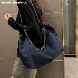 sac a mains femme sac de luxe femme sac luxe célèbre marque JOInitiated-Sacs fourre-tout en tissu denim pour femmes, sacs à main de créateur de luxe, grand style chic, document pur, acheteurs de grande capacité, 2023