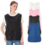 Cravate de tablier imperméable neutre, 2 poches profondes, robe de couverture artistique, utilisée pour la peinture, le nettoyage, le tablier d&rsquo;artiste, les vêtements de travail de cuisine