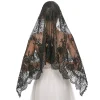 voile mantille en dentelle, floral exquis, pour couvrir tête, voile d'église 634d
