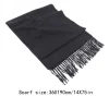 Écharpe en cachemire pour femme, chaude, solide, pashmina, couverture, wraps, optique féminine, doux, bufanda, grand pompon, châle, long poncho, hiver