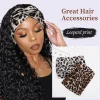 bandeaux de yoga pour femmes, larges, épais, extensibles, style boho, turban africain noué, bandeaux léopard