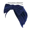 mode strass femmes hijab nœud papillon musulman dames turban bonnet doux élastique tête enveloppement foulard chapeaux indiens