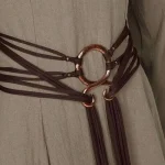 E56f Femmes Vintage Not ceinture taille améliorant forme forme du corps Corde taille idéale pour les vêtements