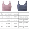 soutien gorge de sport avec coussinet de poitrine intégré, bonnet fixe, haute résistance, absorbant les chocs, respirant, dos réglable pour femmes
