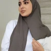 foulard hijab instantané en coton pour femmes musulmanes, écharpe en jersey de coton de qualité supérieure, bandana de styliste