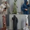 abaya à capuche pour femme, robe musulmane arabe, robe maxi décontractée, caftan uni, robe à manches longues, mode dubaï, adt burqa