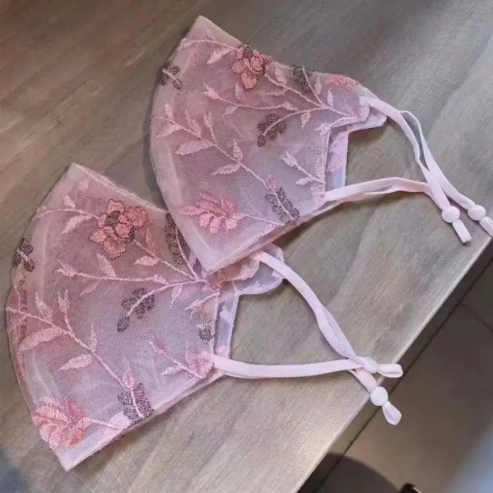 masque respirant en dentelle pour le visage, voile, protection uv, exquis, masque pare soleil, écharpe anti poussière, masque anti soleil