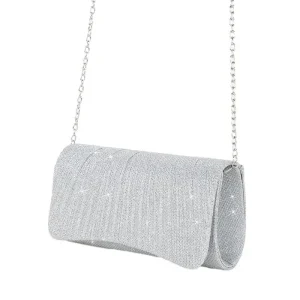 Pochette brillante pour femme, noir, argent, champagne, fête de mariage, banquet, sac à main QueEvening, sac initié pour femme, mode