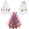 Couvre-chef voile mariée pour être blanc Invisible voile poule fête cadeau enterrement de vie de jeune fille décors fiançailles mariage nuptiale douche faveurs