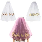 Couvre-chef voile mariée pour être blanc Invisible voile poule fête cadeau enterrement de vie de jeune fille décors fiançailles mariage nuptiale douche faveurs