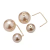broche en métal à double perle pour femmes, accessoires de vêtements, épingle de sécurité fixe, clip d'écharpe, décoration de robe, bijoux en perles, vente en gros