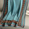 design satin soie châle hijab écharpe femmes mode été crème solaire plage étole enveloppes bufanda femme foulard echarpe nouveau