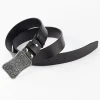 ceinture en cuir véritable à motif arabique, boucle en métal, design floral de vigne islamique rétro, fleur royale sculptée, ceinture décorative
