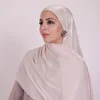 aura soyeux organza hijab foulard en soie mousseline de soie hijabs pour femmes respirant cool satin lisse long châle turban tête enveloppement pour les femmes