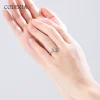 bagues de mariage en argent s925 plaqué or blanc 18 carats pour femme, bague moissanite 1 carat, coupe diamant, bijoux boutique, 03/wear