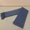 Écharpe en cachemire brodée de haute qualité, étiquette de couleur unie, écharpe chaude, protection du visage, écharpe de cou pour hommes et femmes