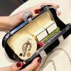 pochette de soirée en velours avec motif en v et strass et détail d'anneau – sac à main de cocktail noir élégant pour femmes, sac à main de fête de luxe