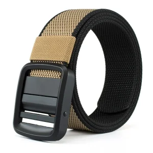 Ceinture en Nylon moderne pour hommes, classique et souple, à cliquet, confortable, sans trou, ceinture Web réglable, paramètres d&rsquo;affaires