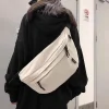 nouveau sac à main grande capacité sac à bandoulière en nylon ceinture pochette voyage sac de hanche décontracté couleur unie sacs de poitrine couple jeune étudiant