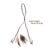 bandeau femme mode bandeau indien chapeaux plume coiffure cheveux accessoires giftretro boho paon plume tressé corde