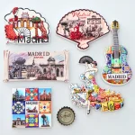 1pc, aimants de réfrigérateur de Madrid, aimants de réfrigérateur de tourisme de Madrid, aimants de réfrigérateur d&rsquo;espagne, aimants de réfrigérateur de tourisme d&rsquo;espagne, décoration d&rsquo;intérieur de Madrid