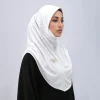 gloden broderie femmes musulmanes instantané hijab bonnet malais double menton sous capuchon prière hijab couvrant foulard sport hijab eid