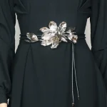 Ceinture tulipe dorée polyvalente et réglable pour femmes, Vintage, PU, métal, fleur, chaîne de taille, alliage, ceinture exagérée