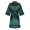 nouveau peignoir en satin vert femmes se marier mariée poule fête sœurs sqaud mère mariage robes de demoiselle d'honneur