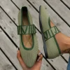femmes ballerines tricotées chaussures décontractées talon bas femme élégante baskets bout pointu mocassins peu profonds vintage sans lacet femmes chaussures