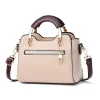 sac à main chic en forme de coquille pour femmes, sac à bandoulière simple, matériau pu tendance, taille moyenne, couleur contrastée, sac à la mode