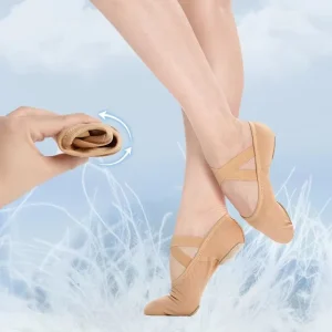 Chaussures de Ballet pour Femme, Pantoufles en Tissu artificiel astique, Baskets Plates, Griffe de Chat, Semelle Souple Chaussures de Ballet pour Femme, Pantoufles en Tissu artificiel astique, Baskets Plates, Griffe de Chat, Semelle Souple