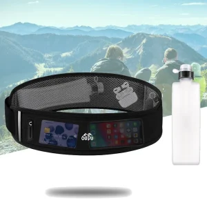 Sac de ceinture de course avec bouteille d&rsquo;eau, sac de téléphone de sport, sac banane pour hommes et femmes, sac de taille Invisible pour Fitness, Marathon, été