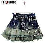 HAND MAKE-Ceinture gothique Lolita Punk pour femmes et filles, Harajuku, Bling Skull, Paresse, Lolita Cosplay, Ceinture de fête, Cadeau