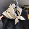 2025 nouvelle écharpe 100% soie bandana femmes foulards carrés mûrier printemps haute qualité bandeau hijab châles foulard foulard