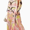 caftan en soie jersey pour femmes, kaftan de luxe, manches longues, ample, maxi, imprimé géométrique, nouvelle collection 2025