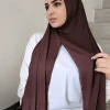 Hijabs en Jersey instantané pour femmes, écharpe de cou, en coton, pour femmes, Bandana, Musulman, Ramadan