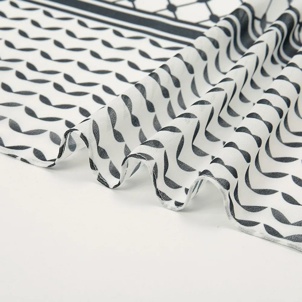 foulard turc imprimé à carreaux, foulard long et fin en mousseline de soie, hijab, châles et enveloppes de protection solaire, foulard islamique pour dames