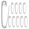 Épingles de sûreté en strass ton argent, 10/5 pièces, grandes épingles de sûreté, finition Nickel, épingles pour vêtements, épingles de sûreté assorties pour l&rsquo;artisanat d&rsquo;art