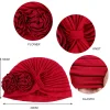 mode musulmane fleur hijab turban ethnique islamique femmes bonnet chapeau perte de cheveux chimio chapeaux tête enveloppement casquette à la mode dames bandana