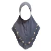 Écharpe turban musulmane pour femmes arabes, broderie florale, hijab instantané direct, eid ramadan, prière islamique shayla tiens imar