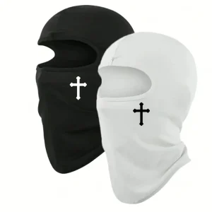 Cagoule croisée noire respirante pour hommes, masque de Ski, Bonnet quatre saisons, vélo, randonnée, Sports de plein air, outil