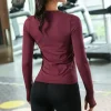 manches longues chemises de yoga sport top fitness vêtements porter pour femmes gym femme jersey mujer course