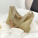 Pochette de soirée à paillettes pour femme, sac sous les bras, sac à biscuits, grande capacité, sac remis à neuf