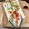 InjSquare-Foulard imprimé floral pour femme, foulard de la présidence, Lady Soft Satin, aught, châle, enveloppes, bandeau, hijab, cadeaux de tête, design de luxe