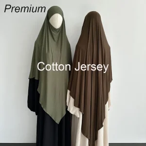 Maillot de coton haut de gamme Khimar extensible léger respirant une couche Islam femmes musulmanes Eid Ramadan longue prière Hijab Khimar