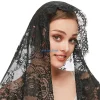 t4md church veil mantilla latin veaux masse conception dentelle florale pour les revêtements tête