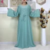 abaya musulmane de dubaï pour femmes, robe islamique de haute qualité, turquie, vêtements pour femmes, manches longues, ample, africaine, avec écharpe, nouvelle collection 2025