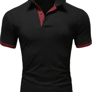 Polo à manches courtes pour hommes, couleur unie, col T-Shirt, confortable, respirant, mode, ajustement basique pour le printemps/été